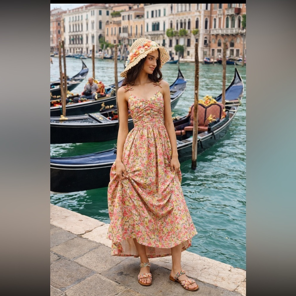 🎉LAST ONE 🎉 Anthropologie NWT Love The Label Micah Sleeveless Maxi Dress size S.